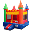 Image of 15'H Rainbow Castle Moon Bounce by Bouncer Depot Inflatable SKU #1019