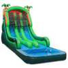 Image of 18'H Double Lane Tropical Wet Dry Slide by Bouncer Depot SKU# 2090