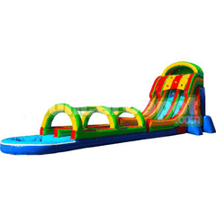 Bouncer Depot Commercial Bouncers 22 Ft Double Lane Slide And Slip N Slide by Bouncer Depot 781880221227 2093 22 Ft Double Lane Slide And Slip N Slide by Bouncer Depot SKU # 2093
