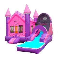 15'H Pink And Purple Combo Castle With Pool by Bouncer Depot 3042P 