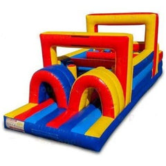 Bouncer Depot Commercial Bouncers 30 Feet Rainbow Inflatable Obstacle Course by Bouncer Depot 781880250364 4017 30 Feet Rainbow Inflatable Obstacle Course by Bouncer Depot SKU# 4017