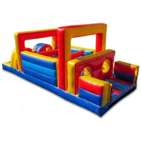 30 Feet Rainbow Inflatable Obstacle Course by Bouncer Depot