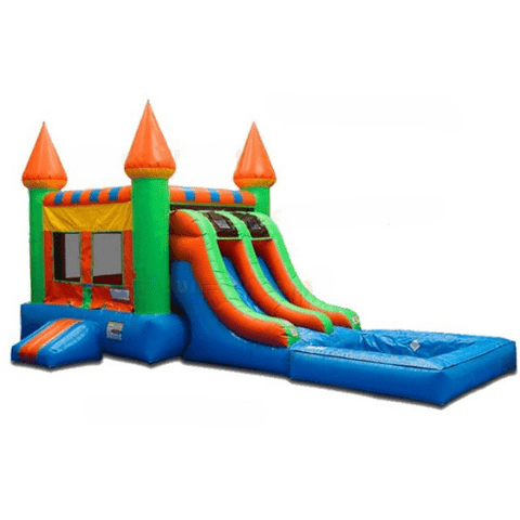 Bouncer Depot Commercial Bouncers 30'L Double Lane Slide Castle Combo with Pool by Bouncer Depot 3078P 30'L Double Lane Slide Castle Combo with Pool by Bouncer Depot 3078P