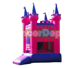 14'H Pink Princess Castle Commercial Bounce House by Bouncer Depot