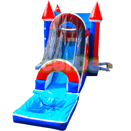 Bouncer Depot Inflatable Bouncers 15'H All American Castle Inflatable Combo Jumper by Bouncer Depot 781880221364 3013P