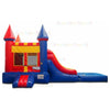 Image of Bouncer Depot Inflatable Bouncers 15'H Compact Rainbow Castle Jumper with Pool by Bouncer Depot 781880295181 MC003P 15'H Compact Rainbow Castle Jumper Pool Bouncer Depot SKU# MC003P
