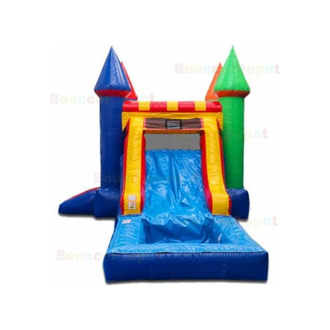 Bouncer Depot Inflatable Bouncers 15'H Compact Rainbow Castle Jumper with Pool by Bouncer Depot 781880295181 MC003P 15'H Compact Rainbow Castle Jumper Pool Bouncer Depot SKU# MC003P