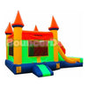 Image of 15'H Double Lane Compact Castle Inflatable Combo Jumper by Bouncer Depot