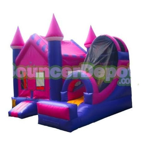 Bouncer Depot Inflatable Bouncers 15'H Princess Castle Combo Moon Walk Bounce House by Bouncer Depot