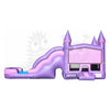 Image of Bouncer Depot Inflatable Bouncers 16'H Inflatable Wet/Dry Pink Castle Combo with Slide Pool & Hoop by Rocket Inflatables 781880223276 COM-510 16'H  Wet/Dry Castle Combo Slide Pool Hoop Rocket Inflatables #COM-510
