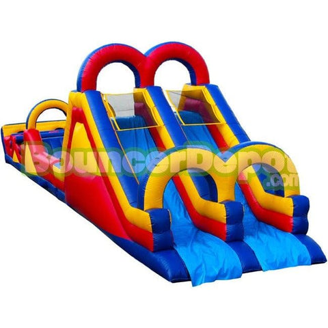 Bouncer Depot Inflatable Bouncers 18'H Double Lane Rainbow Bounce Obstacle Course by Bouncer Depot 781880220985 4022D 18'H Double Lane Rainbow Obstacle Course Bouncer Depot SKU# 4022D