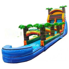 20 Feet Tropical Slide And Slip N Splash by Bouncer Depot