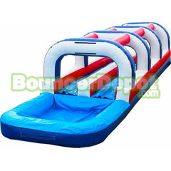 8'H 2 Lane All American Inflatable Slip N Slide by Bouncer Depot