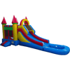 Image of Bouncer Depot Water Parks & Slides 15'H Bright Wet n Dry Compact Castle Combo Jump House by Bouncer Depot 781880295204 MC026P 15'H Bright Wet Dry Compact Castle Combo Jump House Bouncer Depot 