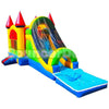 Image of Bouncer Depot Water Parks & Slides 15'H Multi Color Inflatable Jumper Slide Combo With Pool by Bouncer Depot 781880221395 3047P 15'H MultiColor Inflatable Jumper Slide Combo Pool Bouncer Depot 3047P