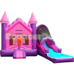 15'H Pink And Purple Combo Castle With Pool by Bouncer Depot