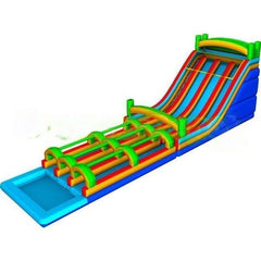 21'H Triple Lane Water Slide And Slip by Bouncer Depot