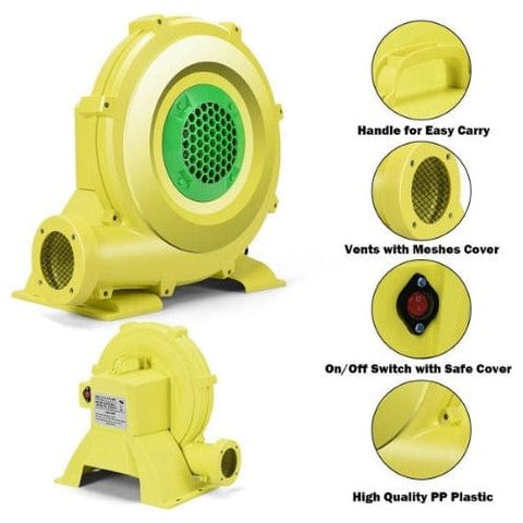 Costway Bounce Blowers 480 W 0.64 HP Air Blower Pump Fan for Inflatable Bounce House by Costway 6940350843787 59327061 480 W 0.64 HP Air Blower Pump Fan for Inflatable Bounce House Costway