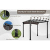 Image of 10 x 10 Feet Patio Pergola Gazebo Sun Shade Shelter with Retractable Canopy by Costway