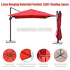 Image of Costway Canopies & Gazebos 10 x 13 Rectangular Cantilever Umbrella with 360° Rotation Function by Costway 10x13 Rectangular Cantilever Umbrella 360°Rotate Costway SKU#78512690