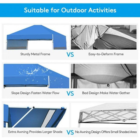Costway Canopies & Gazebos 17 x 10 Foldable Pop Up Canopy with Adjustable Instant Sun Shelter by Costway 17x10 Foldable Pop Up Canopy Adjustable Shelter Costway SKU#93618245