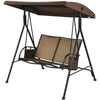 Image of 2 Seat Patio Porch Swing with Adjustable Canopy Storage Pockets by Costway