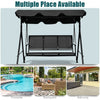 Image of Costway Canopies & Gazebos 3 Person Steel Frame Patio Swing with Polyester Angle and Adjustable Canopy by Costway 38217654 3 Person Steel Frame Patio Swing w/Polyester Angle & Adjustable Canopy
