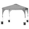 Image of Costway Canopies & Gazebos Gray 10 Feet x 10 Feet Outdoor Pop-up Camping Canopy Tent with Roller Bag by Costway 781880256274 40569283-G 10 Feet x 10 Feet Outdoor Pop-up Camping Canopy Tent with Roller Bag