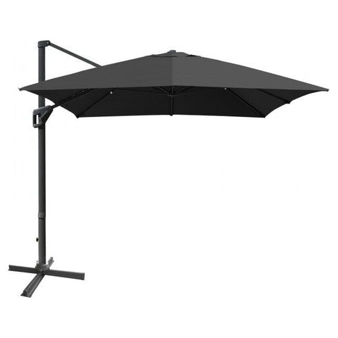 Costway Canopies & Gazebos Gray 10 x 13 Rectangular Cantilever Umbrella with 360° Rotation Function by Costway 781880256014 78512690-G 10x13 Rectangular Cantilever Umbrella 360°Rotate Costway SKU#78512690