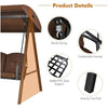 Image of Costway Canopies & Gazebos Outdoor 3-Seat Porch Swing with Adjust Canopy and Cushions by Costway