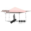 Image of Costway Canopies & Gazebos Pink 17 x 10 Foldable Pop Up Canopy with Adjustable Instant Sun Shelter by Costway 781880256045 93618245-P 17x10 Foldable Pop Up Canopy Adjustable Shelter Costway SKU#93618245