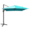 Image of Costway Canopies & Gazebos Turquoise 10 x 13 Rectangular Cantilever Umbrella with 360° Rotation Function by Costway 781880256007 78512690-T 10x13 Rectangular Cantilever Umbrella 360°Rotate Costway SKU#78512690