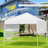 Image of Costway Canopies & Gazebos White 17 x 10 Foldable Pop Up Canopy with Adjustable Instant Sun Shelter by Costway 781880222194 93618245 17x10 Foldable Pop Up Canopy Adjustable Shelter Costway SKU#93618245