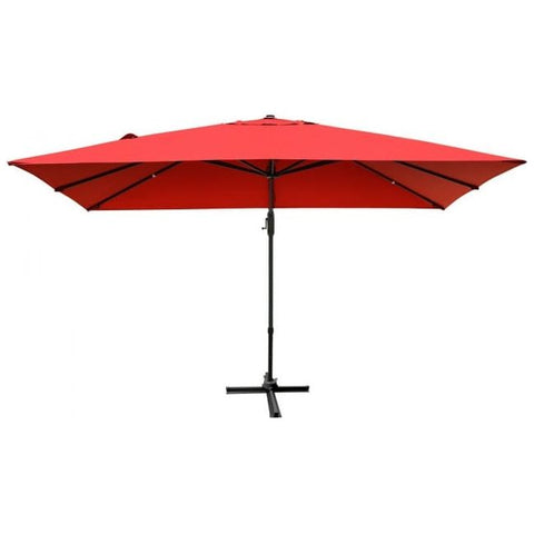 Costway Canopies & Gazebos Wine 10 x 13 Rectangular Cantilever Umbrella with 360° Rotation Function by Costway 781880222149 78512690 10x13 Rectangular Cantilever Umbrella 360°Rotate Costway SKU#78512690