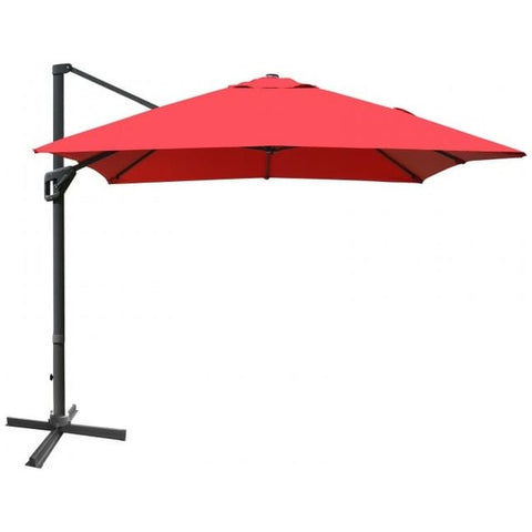 Costway Canopies & Gazebos Wine 10 x 13 Rectangular Cantilever Umbrella with 360° Rotation Function by Costway 781880222149 78512690-W 10x13 Rectangular Cantilever Umbrella 360°Rotate Costway SKU#78512690