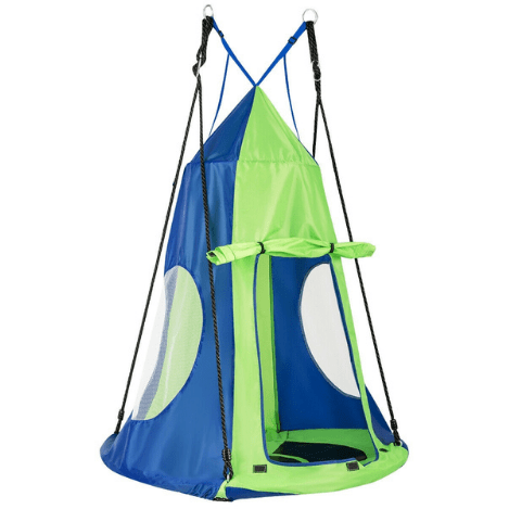 Costway canopy 2-in-1 40 Inch Kids Hanging Chair Detachable Swing Tent Set by Costway 67180934