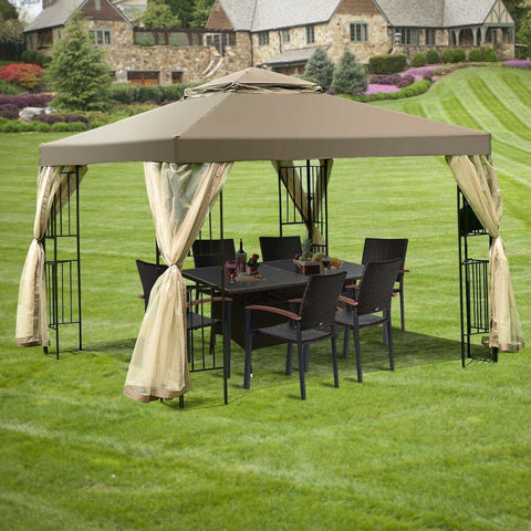 Costway Canopy Tent 10' x 10' Awning Patio Screw-free Structure Canopy Tent by Costway 6940350896219 75480931