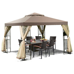 10' x 10' Awning Patio Screw-free Structure Canopy Tent by Costway