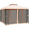 Image of Costway Canopy Tent 10 x 10 ft 2 Tier Vented Metal Gazebo Canopy with Mosquito Netting by Costway 6952938334709 35794802