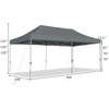 Image of Costway Canopy Tent 10'x20' Adjustable Folding Heavy Duty Sun Shelter with Carrying Bag by Costway