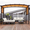 Image of Costway Canopy Tent 12' x 9' Pergola Kit Metal Frame Grape Gazebo & Canopy Cover by Costway 6971282391091 68354197