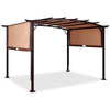 Image of Costway Canopy Tent 12' x 9' Pergola Kit Metal Frame Grape Gazebo & Canopy Cover by Costway 6971282391091 68354197
