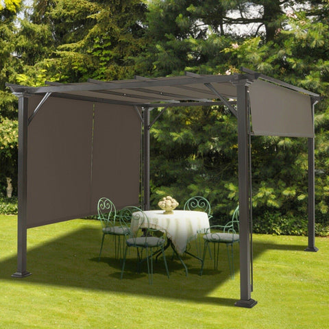 Costway Canopy Tent 16' x 8' 2 Pcs Universal Replacement Canopy for Pergola Structure Sun Awning by Costway