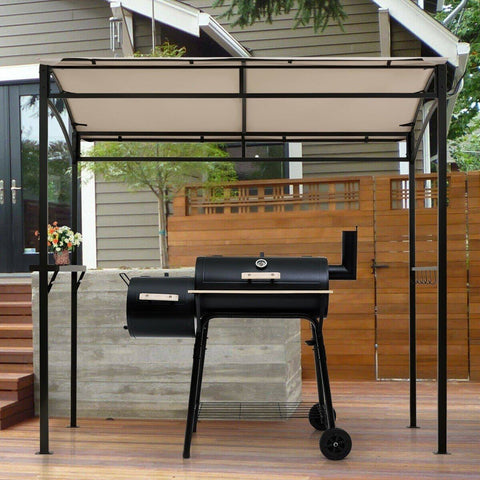 Costway Canopy Tent 7' x 4.5' Grill Gazebo Outdoor Patio Garden BBQ Canopy Shelter by Costway