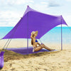Image of Costway Canopy Tent 7' x 7' Family Beach Tent Canopy Sunshade w/ 4 Poles by Costway