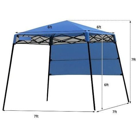 Costway Canopy Tent 7 x 7 FT Sland Adjustable Portable Canopy Tent w/ Backpack by Costway