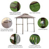 Image of Costway Canopy Tent 8' x 5' Outdoor Barbecue Grill Gazebo Canopy Tent BBQ Shelter by Costway 10' x 10' Outdoor Canopy Party Wedding Tent by Costway SKU# 34561798
