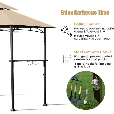 Costway Canopy Tent 8’ x 5’ Outdoor Patio Barbecue Grill Gazebo by Costway 7461759232310 60275918 8’ x 5’ Outdoor Patio Barbecue Grill Gazebo by Costway SKU# 60275918