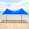 Image of Costway Canopy Tent Blue 7' x 7' Family Beach Tent Canopy Sunshade w/ 4 Poles by Costway 10945832-B