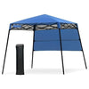 Image of Costway Canopy Tent Blue 7 x 7 FT Sland Adjustable Portable Canopy Tent w/ Backpack by Costway 7461758305916 65107842-B
